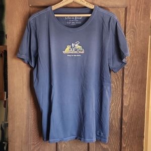 Life is Good Women’s Vintage Tee T-shirt Size XXL Dark Blue